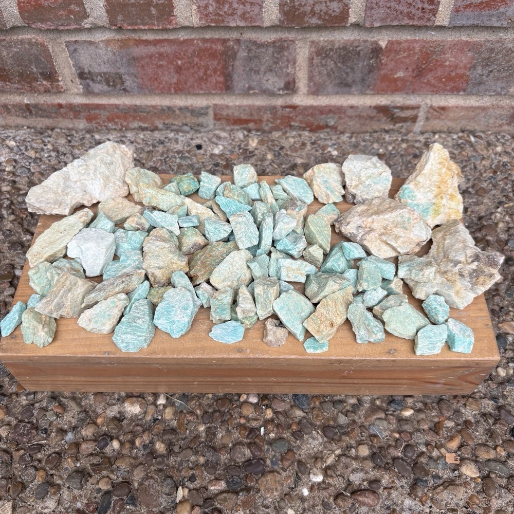 Lot of Natural Rough Amazonite Mineral Amelia County Virginia 1 lbs 15 oz Estate